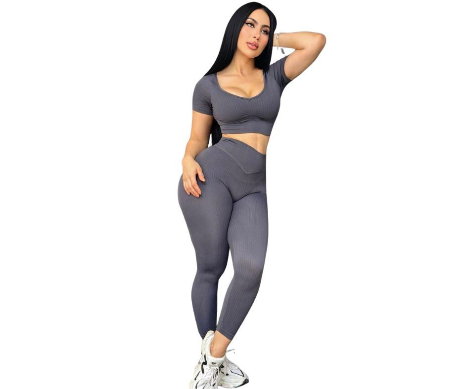 Crop top + Leggings de Tiro Alto