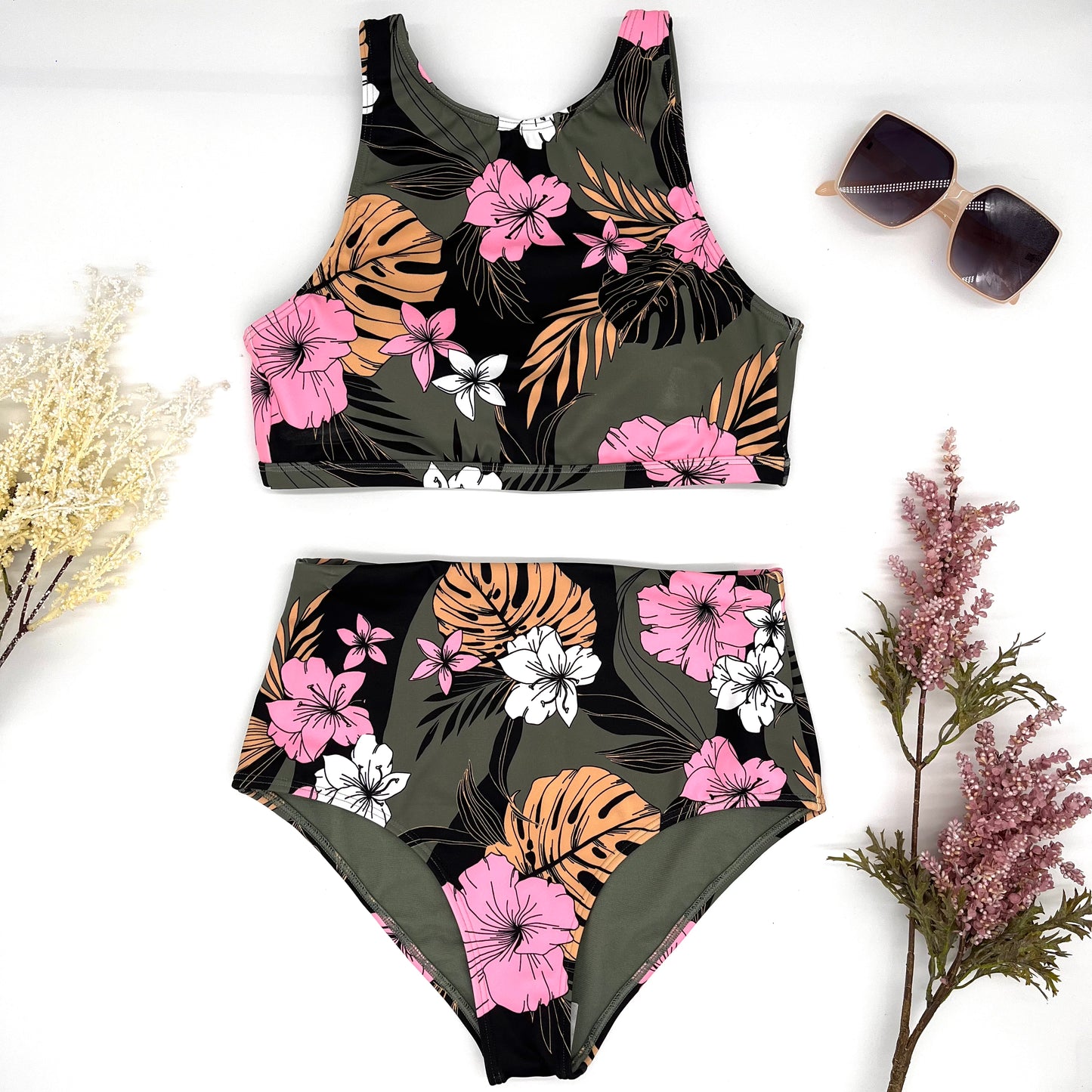 Roxy Flor Gris (Tiro alto)