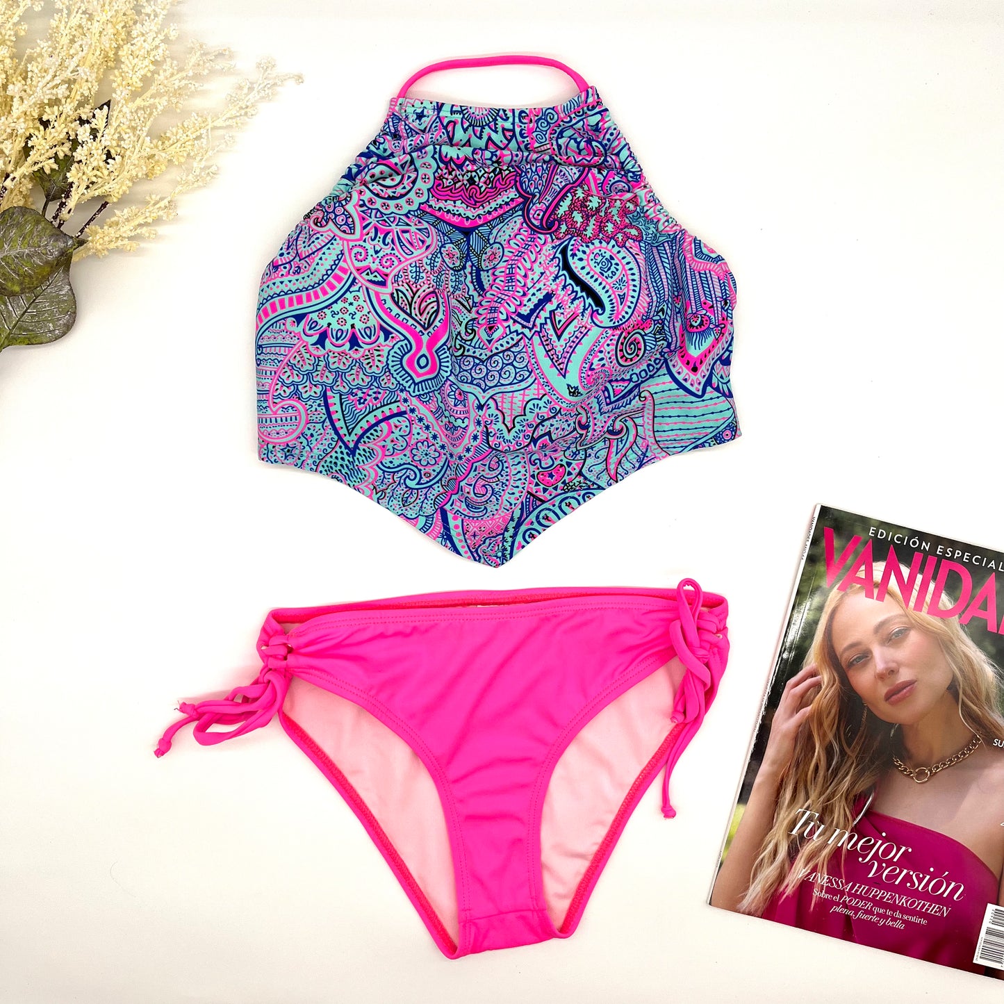 Solosol mándala rosa/azul dos piezas