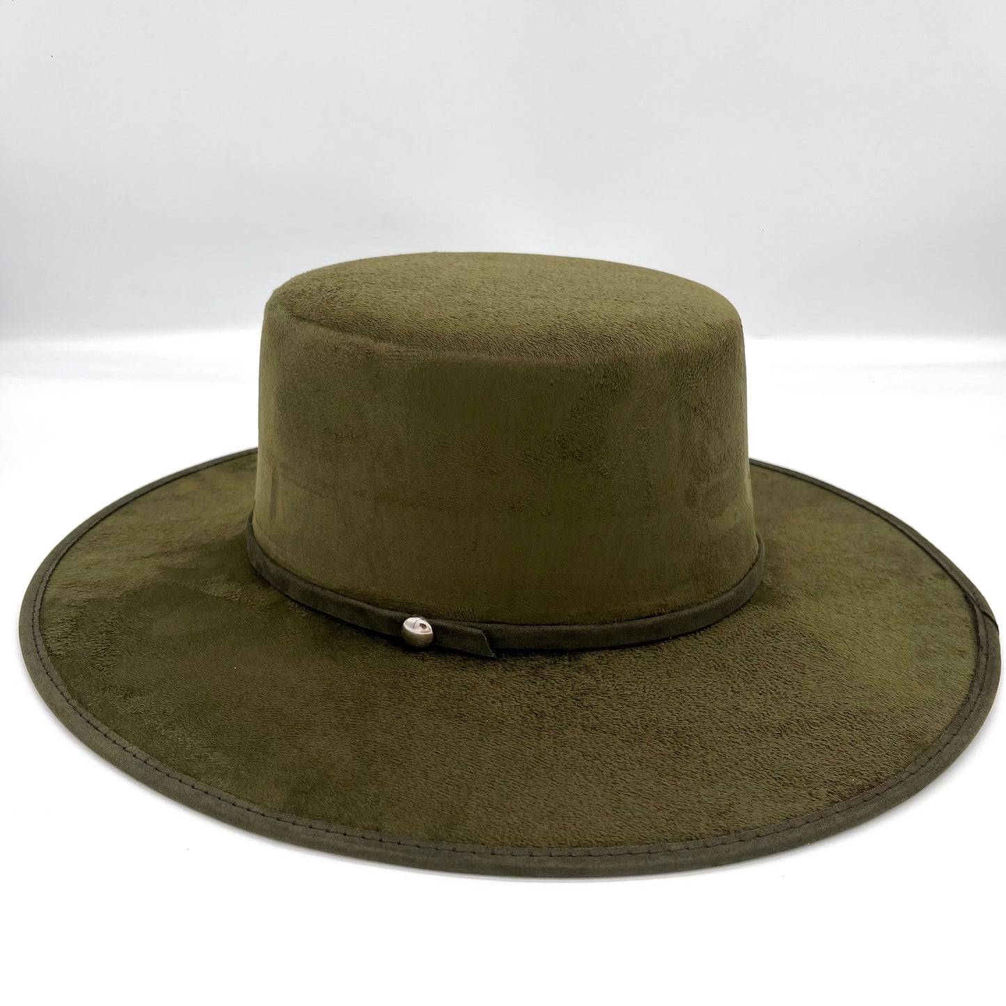 Sombrero cordobés de gamuza color verde