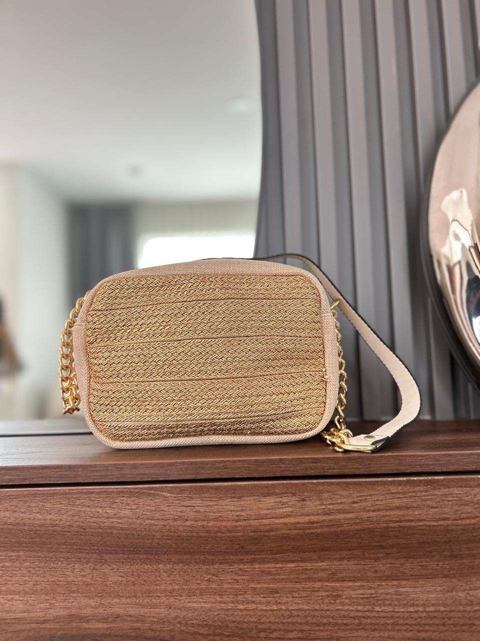 Bolso de Dama Modelo 4254 de Yute con Color Café