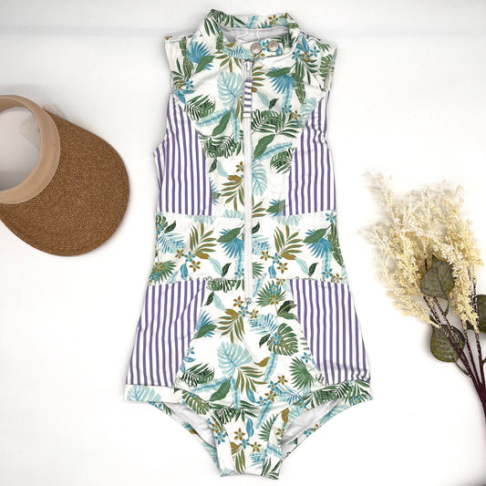 Lafsun blanco/aqua s/mangas completo