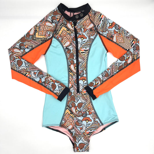 Lafsun aqua/naranja c/mangas