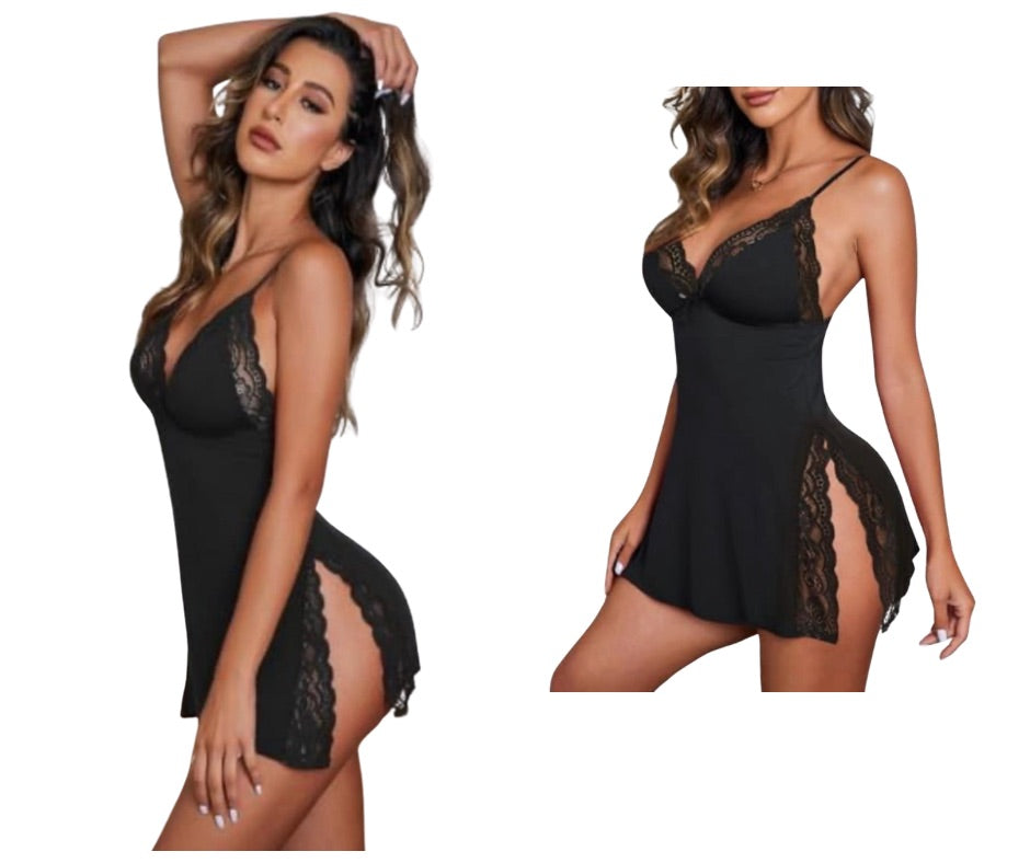 Conjunto lencería vestido y tanga