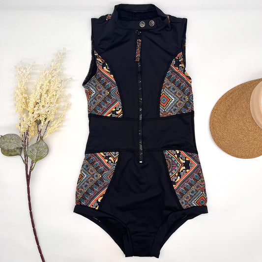 Lafsun negro/naranja s/mangas